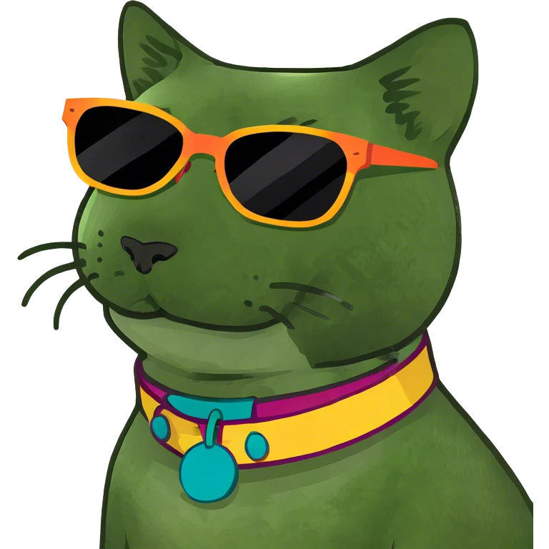 Cat with sunglasses emoji