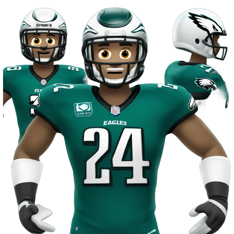 White Philadelphia Eagles player emoji