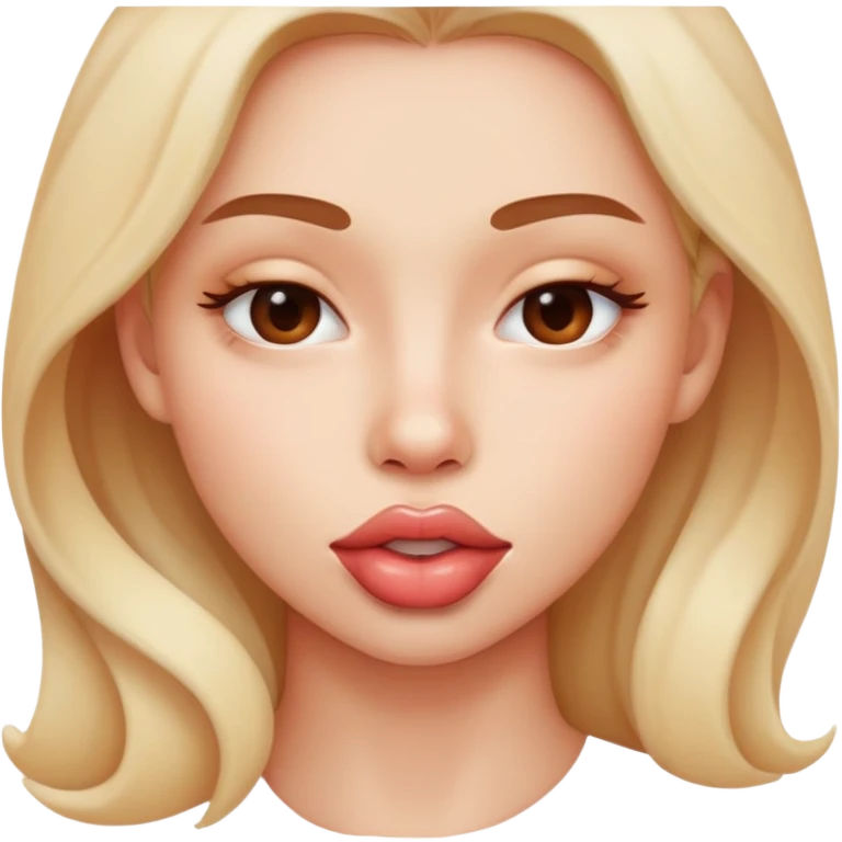 Lip biting emoji