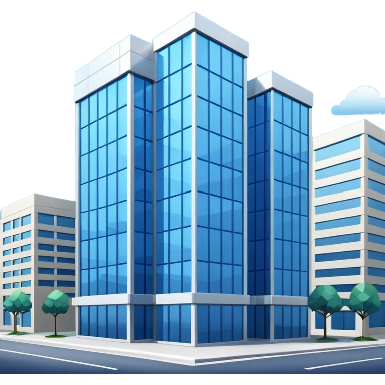 blue bank building emoji