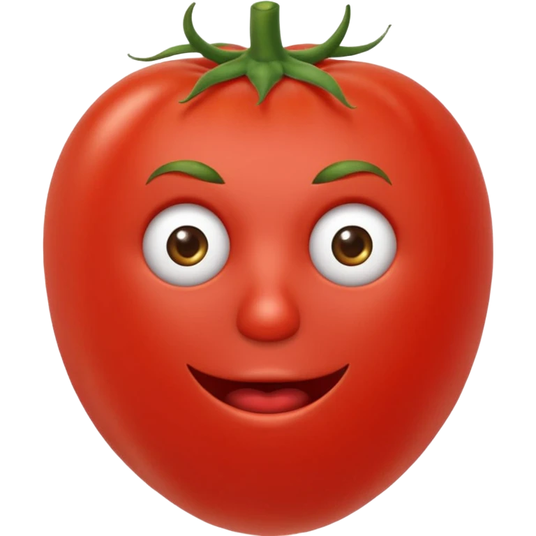 Eine Tomate mit Gesicht eine Hand emoji