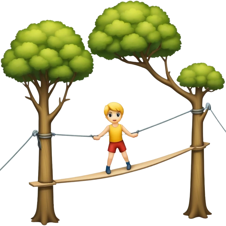 tightrope between two trees
 emoji