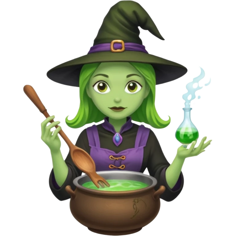 green witch cooking potion emoji