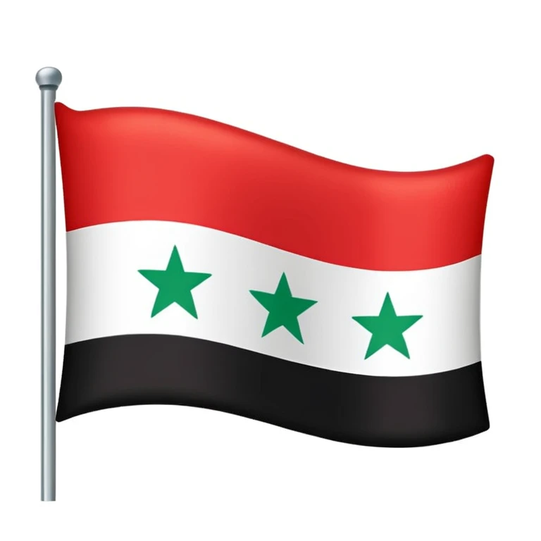 Syrian Red Flag Emoji AI Emoji Generator