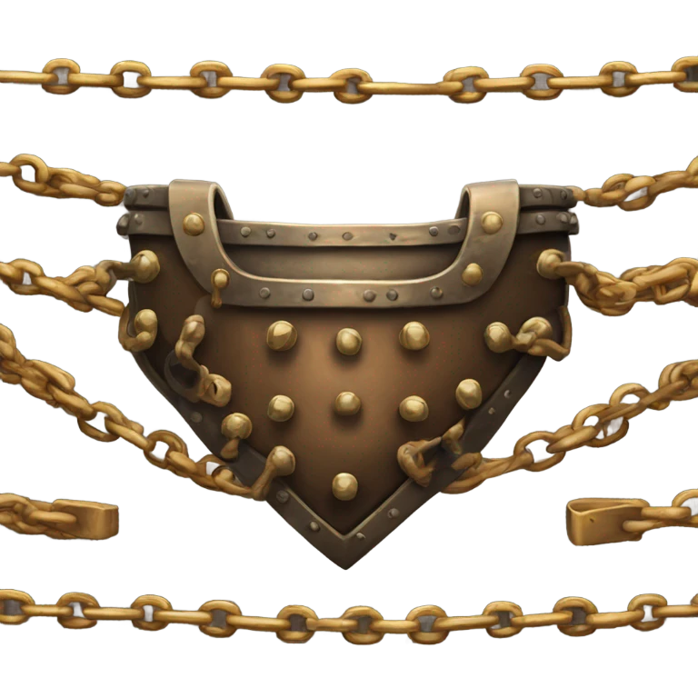 chestplate with chains made of bronze emoji
