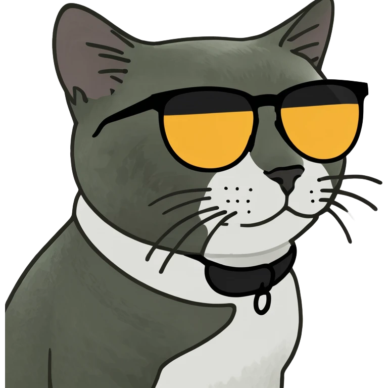 Cat with sunglasses emoji