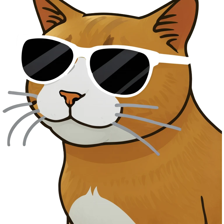 Cat with sunglasses emoji