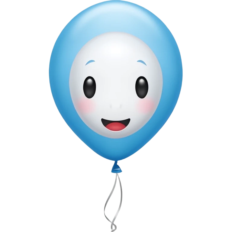 Niedliches gespenst mit luftballon emoji