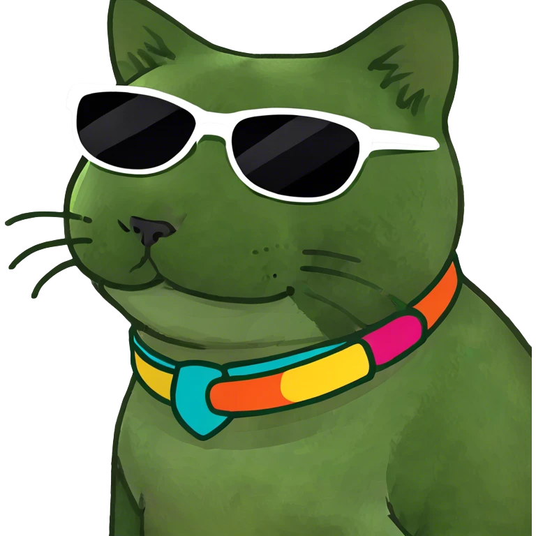 Cat with sunglasses emoji