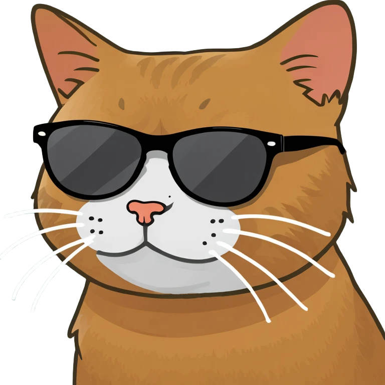 Cat with sunglasses emoji