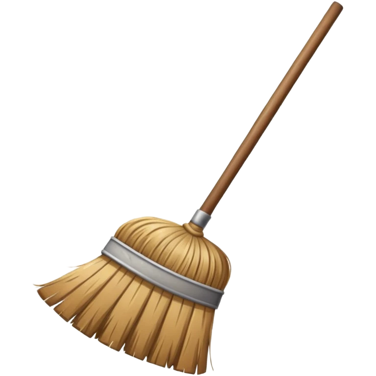 create a broom emoji with dust emoji