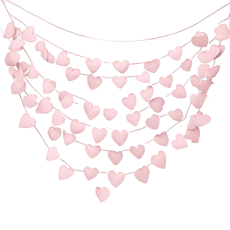 Light pink heart garland’s is  emoji