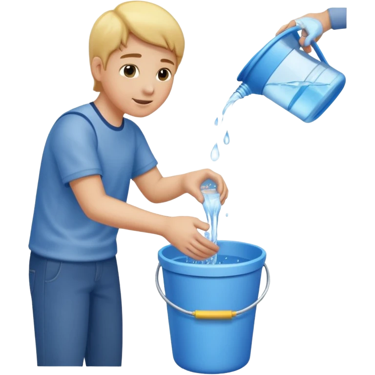 emptying a bucket of water emoji