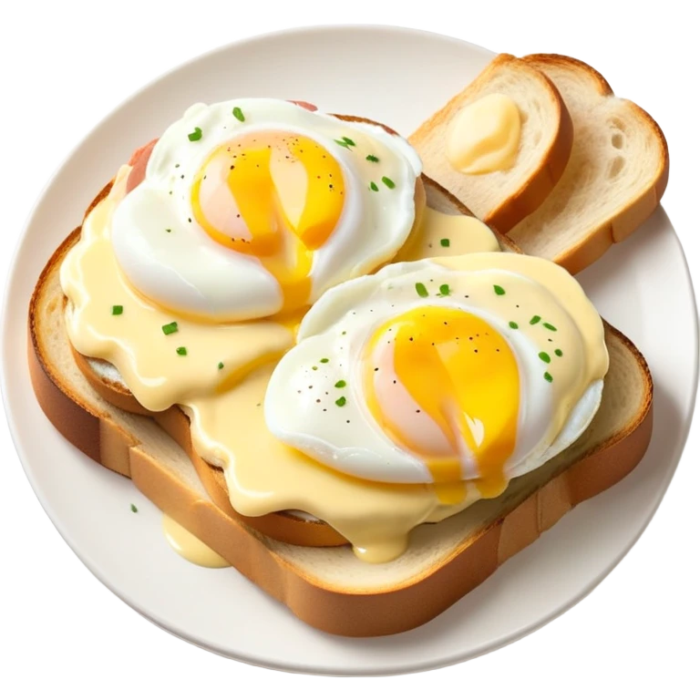 eggs benedict on sourdough bread  emoji