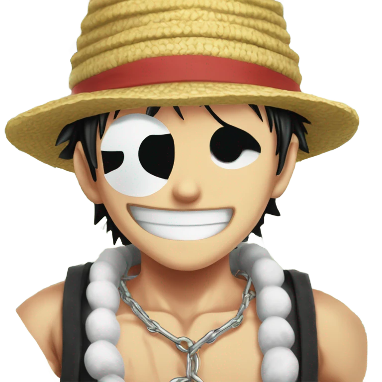 luffy from one piece with a money chain  emoji