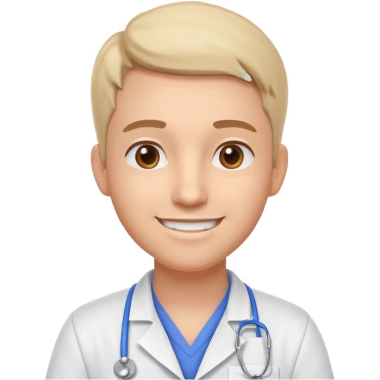 pharmacist portrait, head and shoulders only, wearing a pharmacy apron, casual outfit, friendly smile, retail pharmacy vibe, 3D cartoon, mobile game icon style, clean background, no text, no watermark emoji