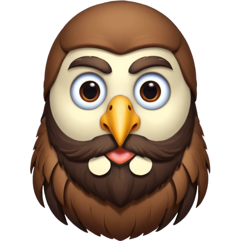 long bearded bird mALE emoji