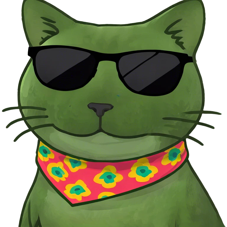Cat with sunglasses emoji