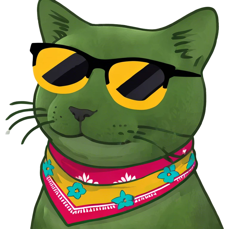 Cat with sunglasses emoji