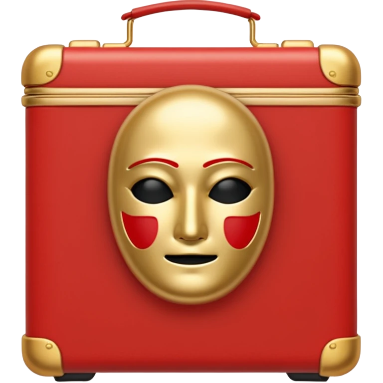 French frize emoji: NO FACE, red case front  emoji