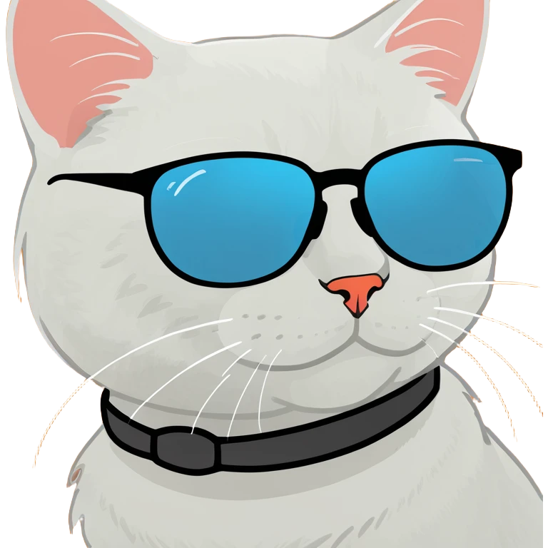 Cat with sunglasses emoji