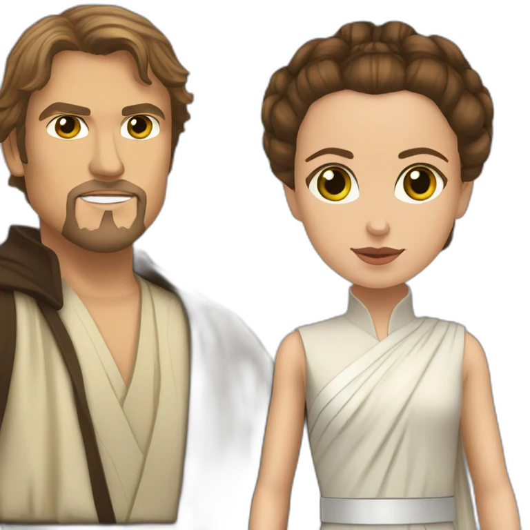 Anakin Skywalker with Padme emoji