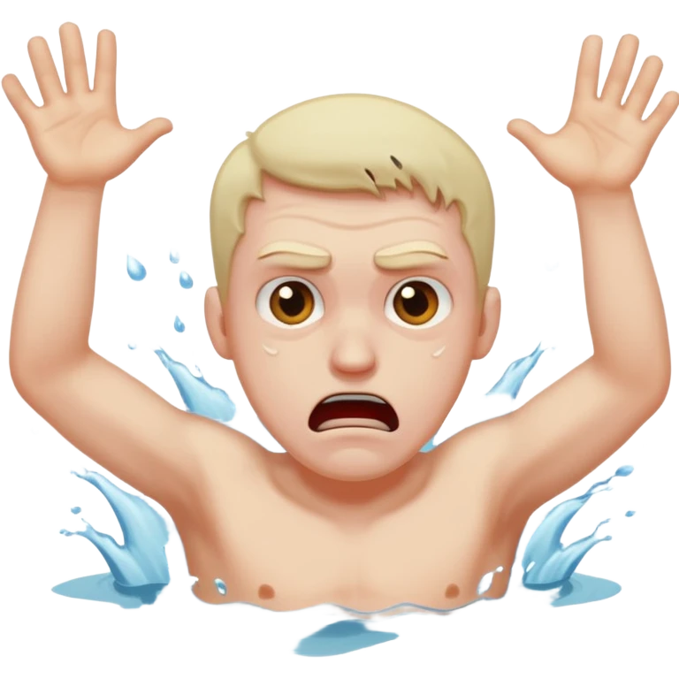 Man drowning emoji