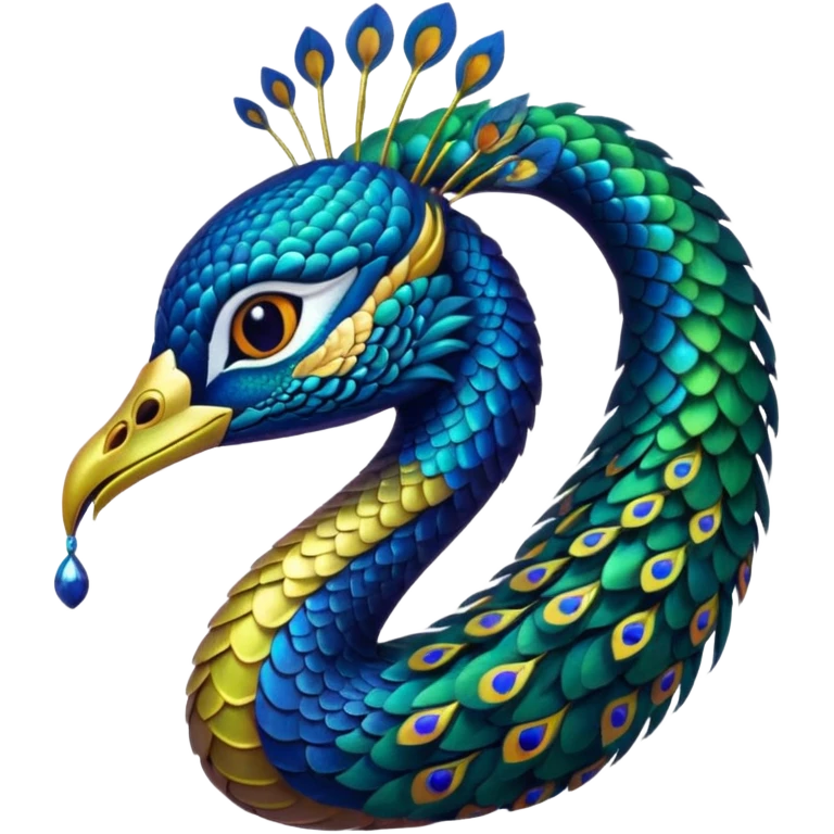 🦚+🐍 emoji