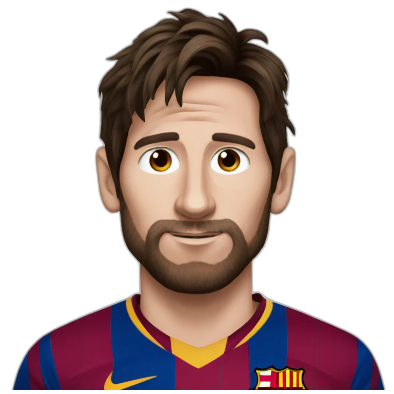 Beardless messi emoji
