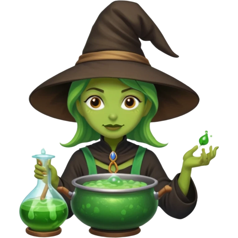 green witch cooking potion emoji