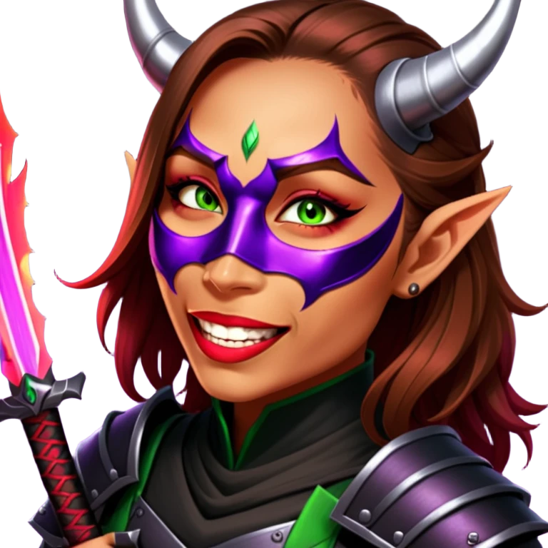 Demon-Horned Warrior emoji