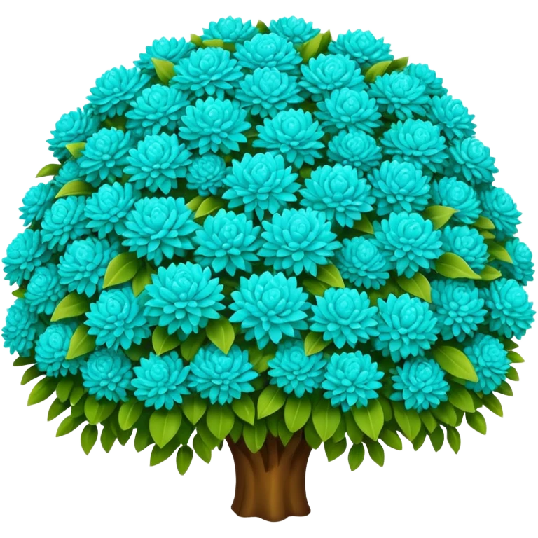 Turquoise colored bush  emoji