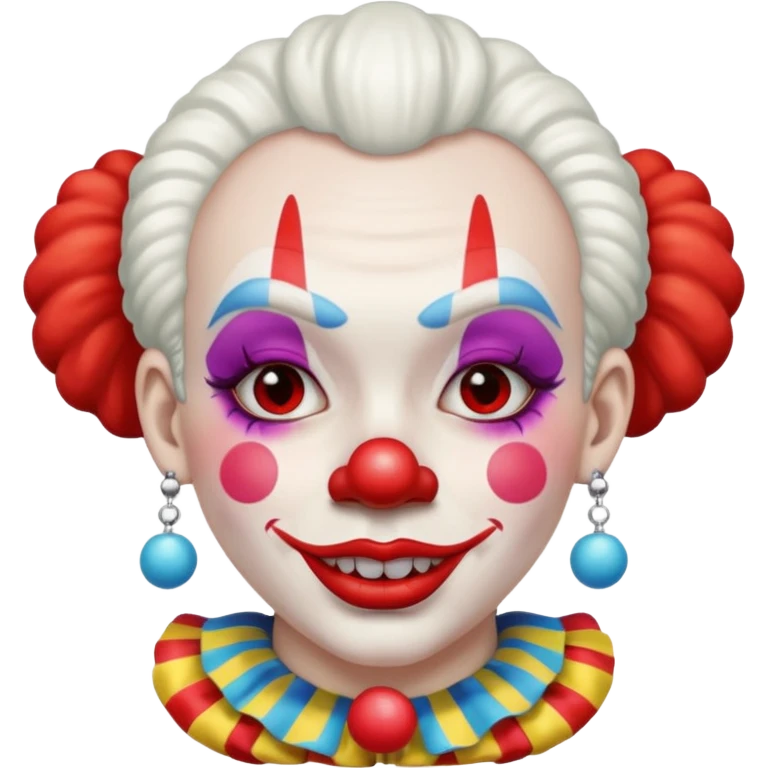 silver wearring clown emoji