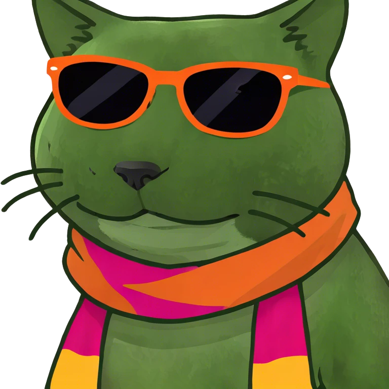 Cat with sunglasses emoji
