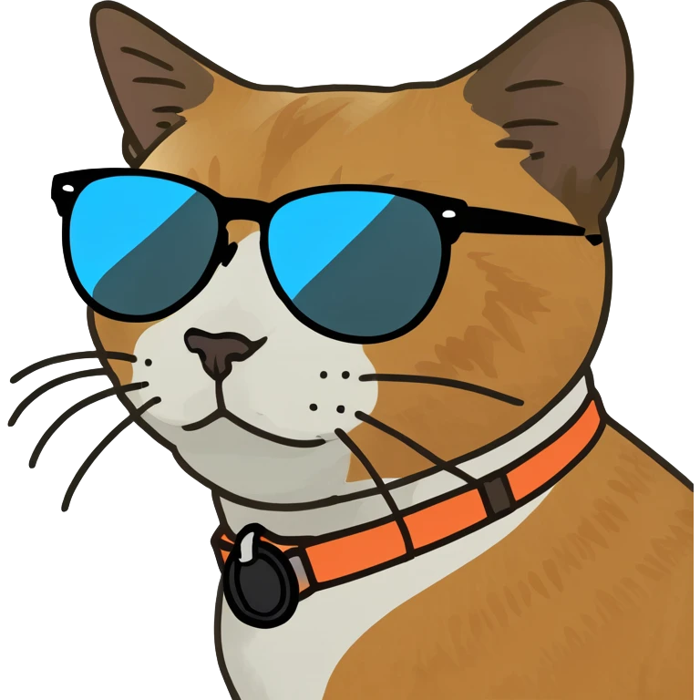 Cat with sunglasses emoji