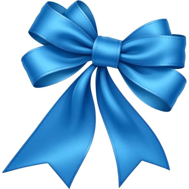 sky blue ribbon emoji