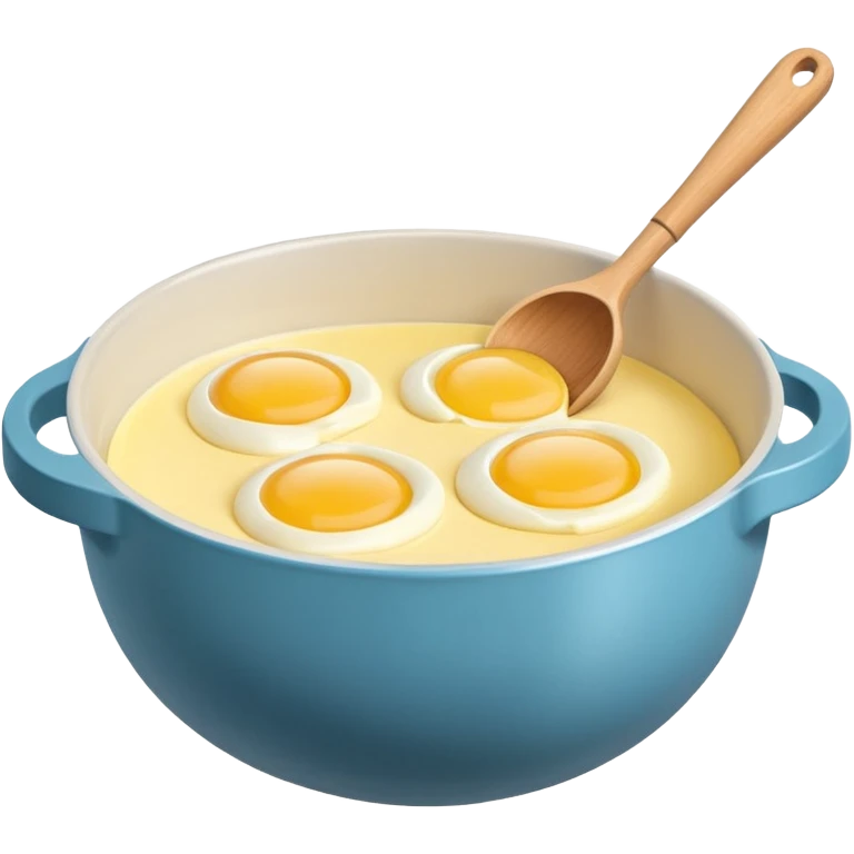 baking preperation with mixing bowl with uncracked eggs and butter emoji