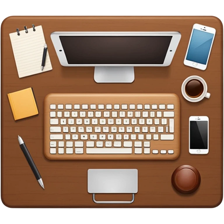 rectangular desk top view emoji