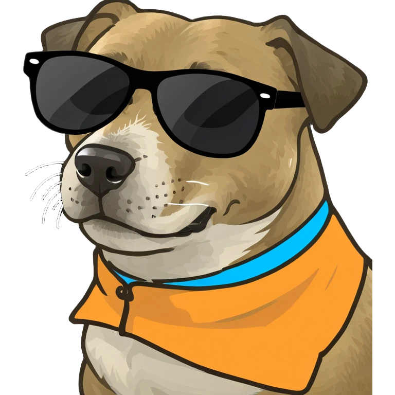Dog with sunglasses  emoji
