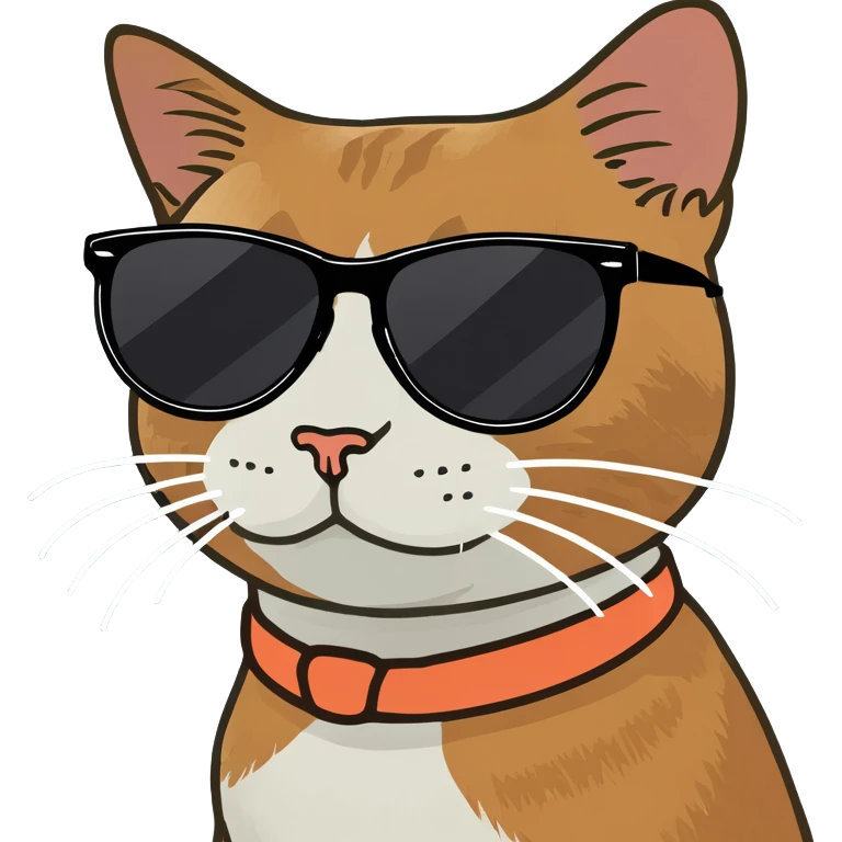 Cat with sunglasses emoji