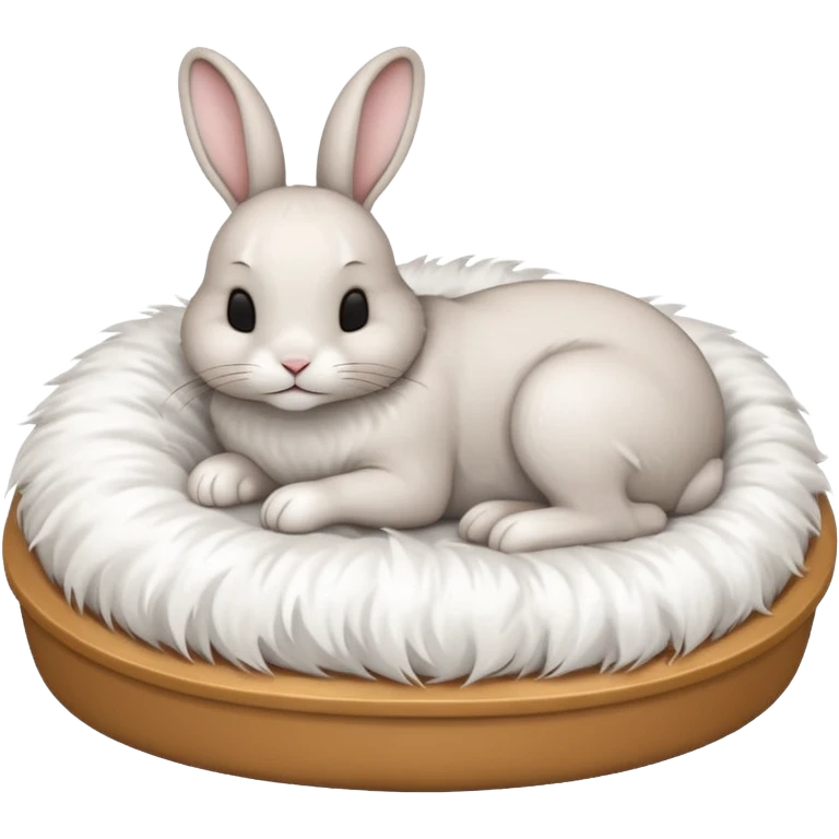 rabbit sleeping in bed emoji