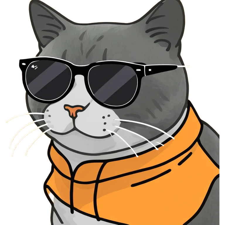Cat with sunglasses emoji