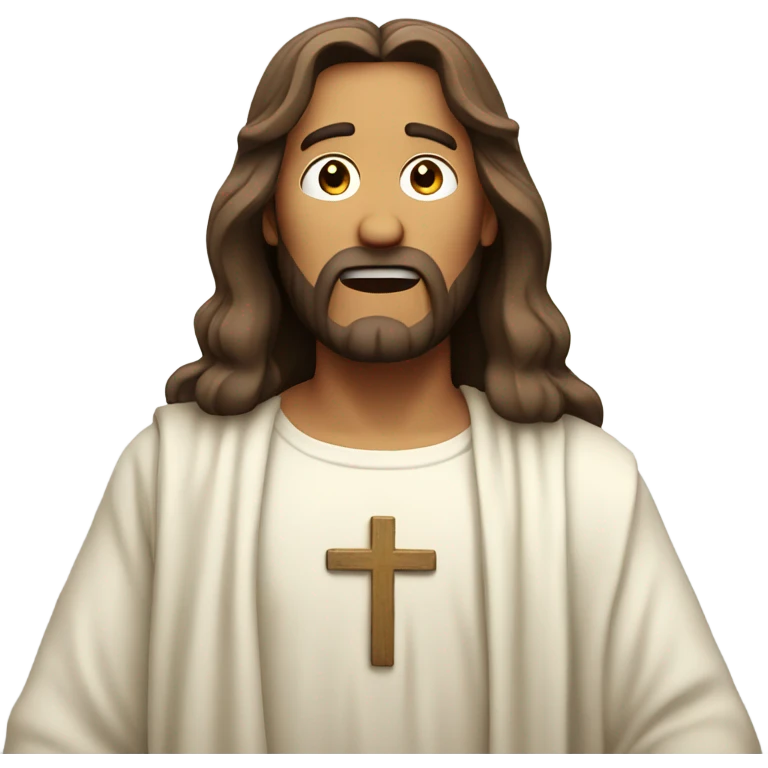 Jesus acting surprised  emoji
