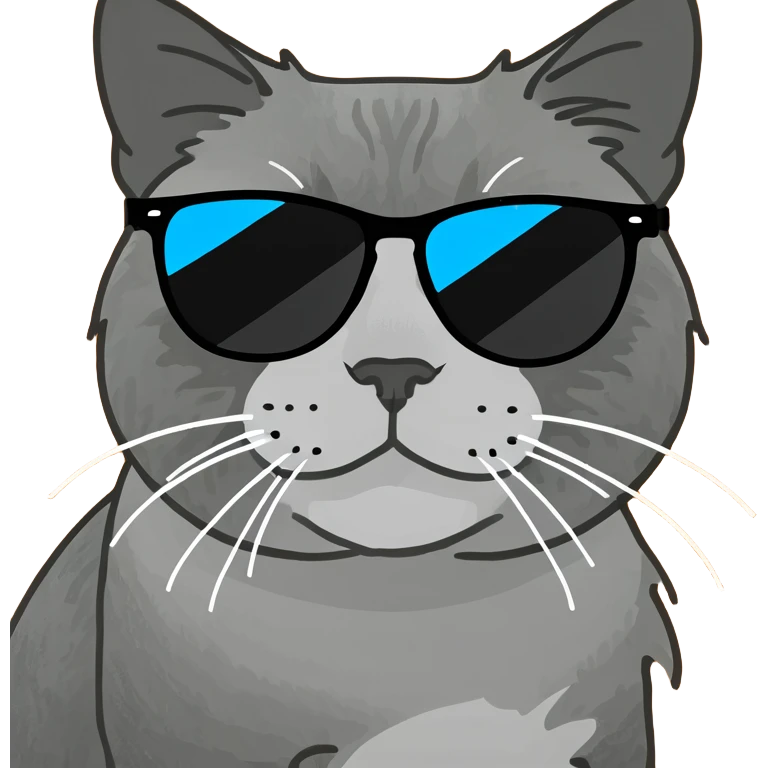 Cat with sunglasses emoji