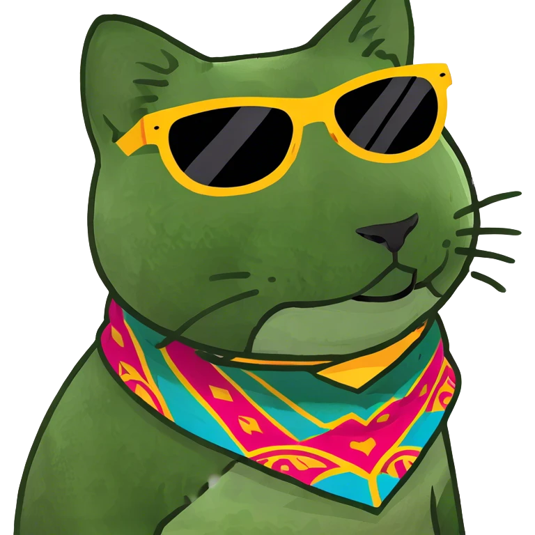 Cat with sunglasses emoji