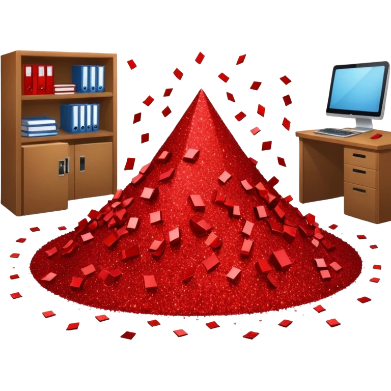 glitter red office emoji