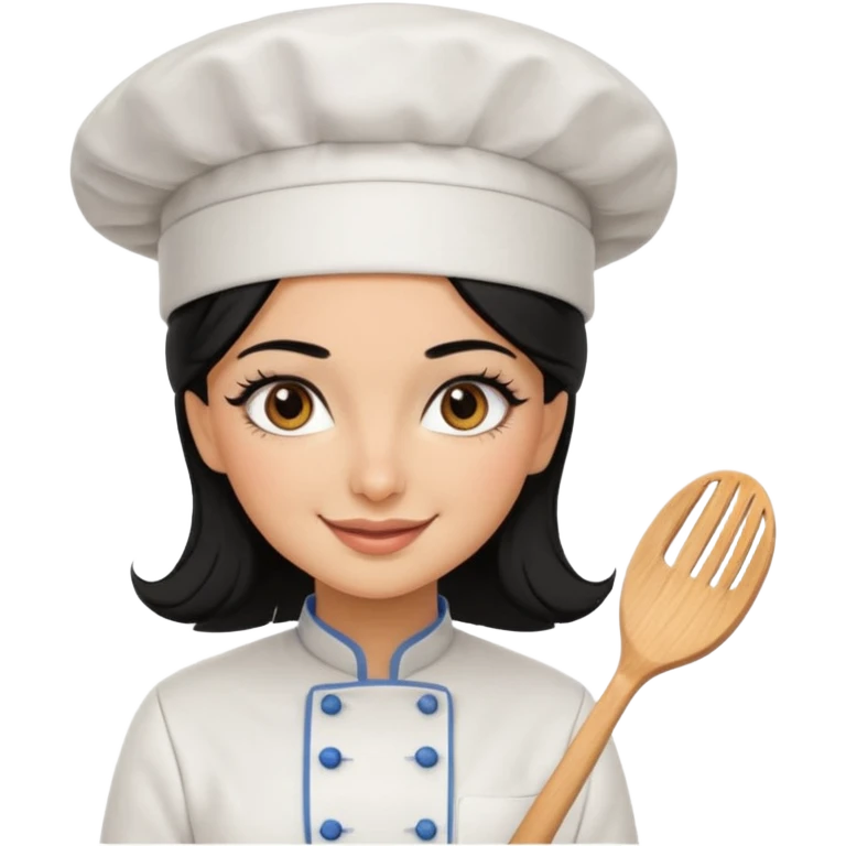 Create a persian girl, black hair, Middle Eastern with lashes  chef🧑‍🍳 emoji, barbie vibes tan skin black long hair with long lashes BADDIE VIBES long black hair and tanned skin dark brown eyes and longer baddie lashes emoji
