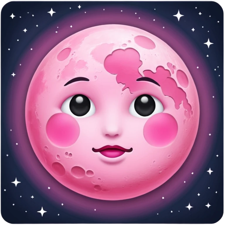 Pink moon emoji