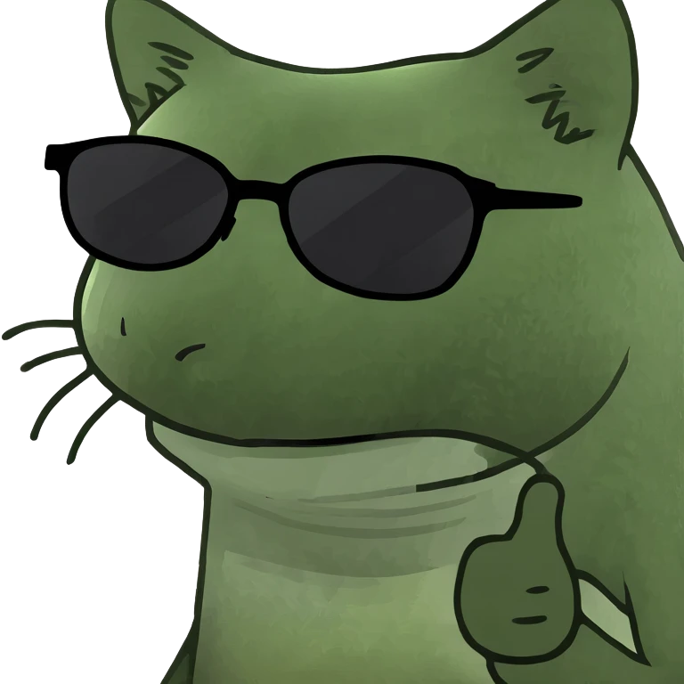 Cat with sunglasses emoji