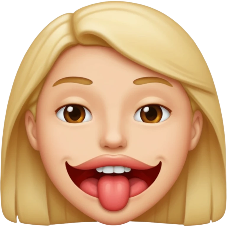 Biting lip emoji
